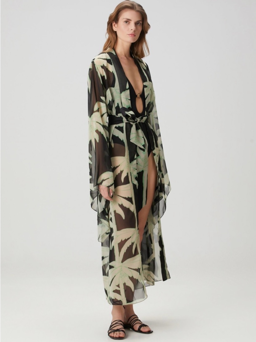 Johanna Ortiz Passing Storm Printed Georgette Robe